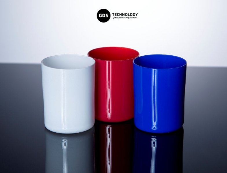 Cover glossy colours for glass