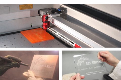 Spojení gravírovacího laseru s pískováním v jednom procesu