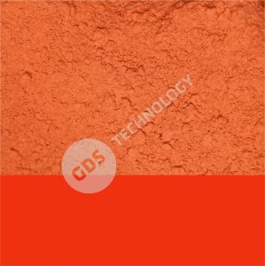 Poppy red porcelain paint powder