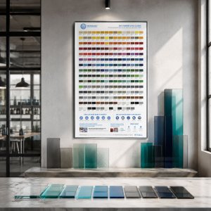 Afiș – Paleta de culori RAL pentru sticlă (înrămată)