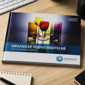Fotokniha organických vodou ředitelných barev na sklo